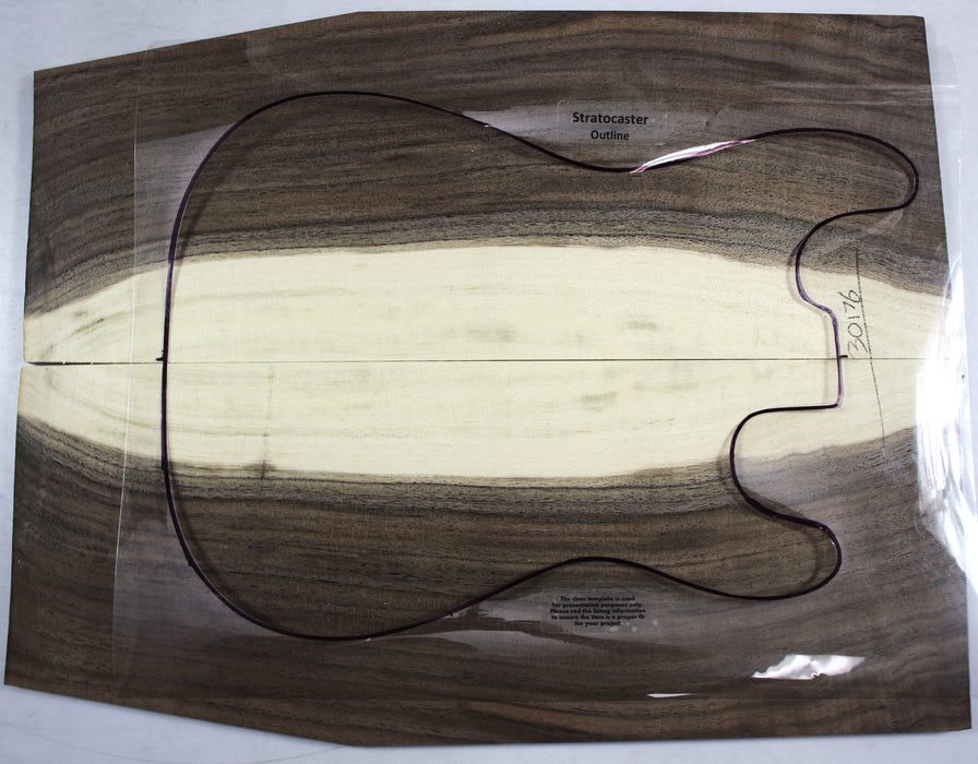 Black Walnut Guitar set, 0.29" thick - Stock# 3-0176