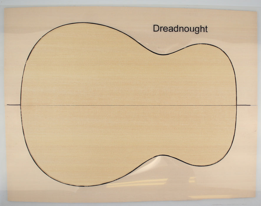 Sitka Spruce Dreadnought Acoustic Top, 1A Grade, 4.5mm (0.17") Thick - Stock #40693