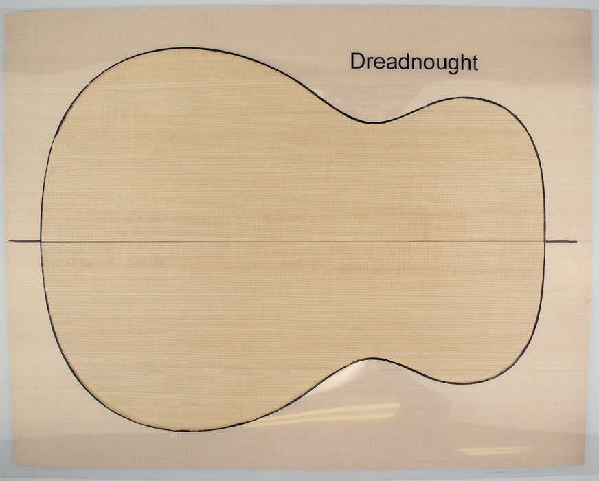 Sitka Spruce Dreadnought Acoustic Top, 1A Grade, 4mm (0.15") Thick- Stock# 40694