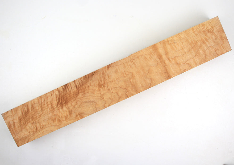 Maple Flame Neck Blank, 1A+ Figured, 23.4" x 3.6" x 2.1" Thick - Stock #40705