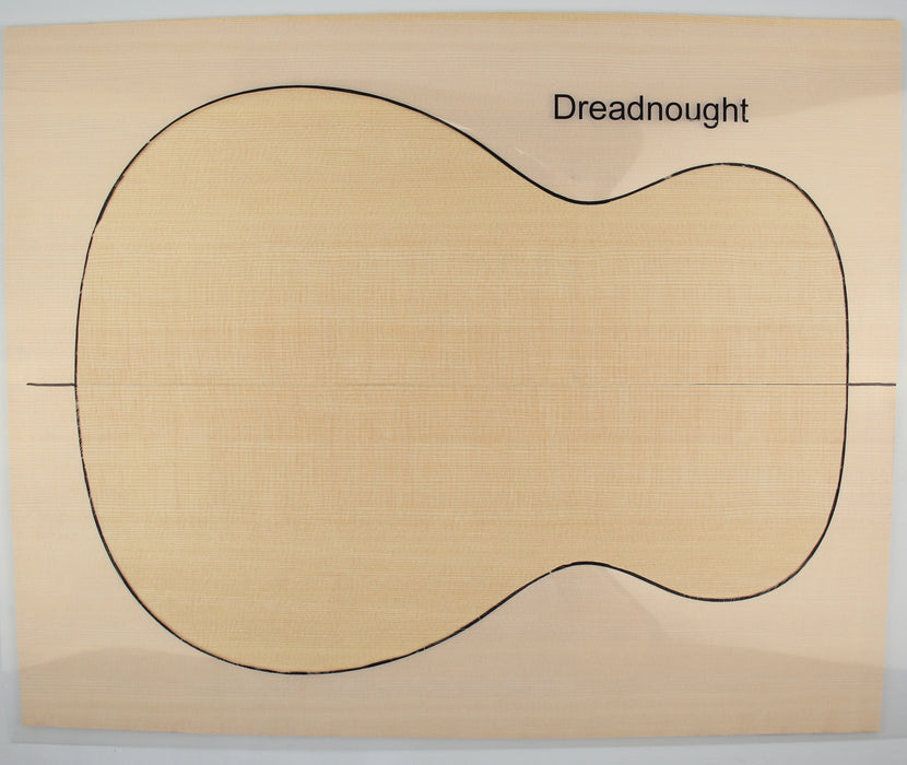 Sitka Spruce Dreadnought Acoustic Top, 2A Grade, 4.2mm (0.16") Thick - Stock #40718