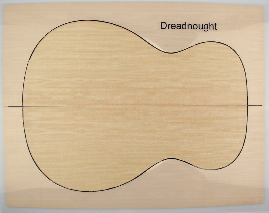 Sitka Spruce Dreadnought Acoustic Top, 2A Grade, 4.5mm (0.17") Thick - Stock #40725