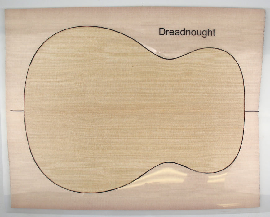 Sitka Spruce Dreadnought Acoustic Top, 2A Grade, 4.7mm (0.18") Thick - Stock #40933