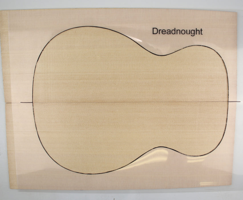 Sitka Spruce Dreadnought Acoustic Top, 2A Grade, 3.9mm (0.15") Thick - Stock #40936