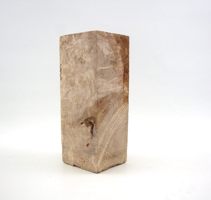 Maple Burl Peppermill Blank, 8" x 3" x 3"