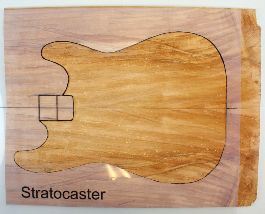 Maple Spalt Guitar Set, 2A+ Figured, 0.24"(6mm) Thick - Stock #42331