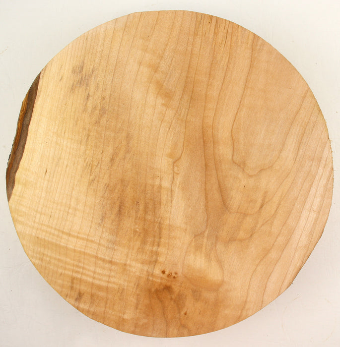 Maple Flame Round, Figured, 10.9" x 2.3" Thick - Stock #40990