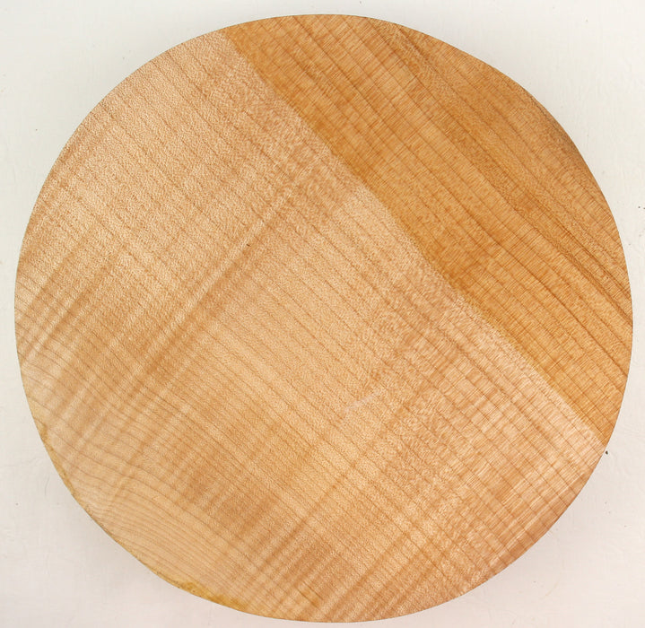 Maple Flame Round, Figured, 11.9" x 2.4" Thick - Stock #40987