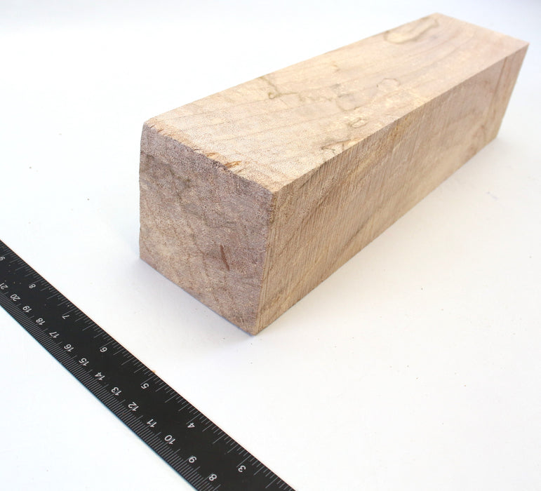 Maple Spalt Peppermill, Figured, 11.8" x 3.0" x 2.8" Thick - Stock #42387