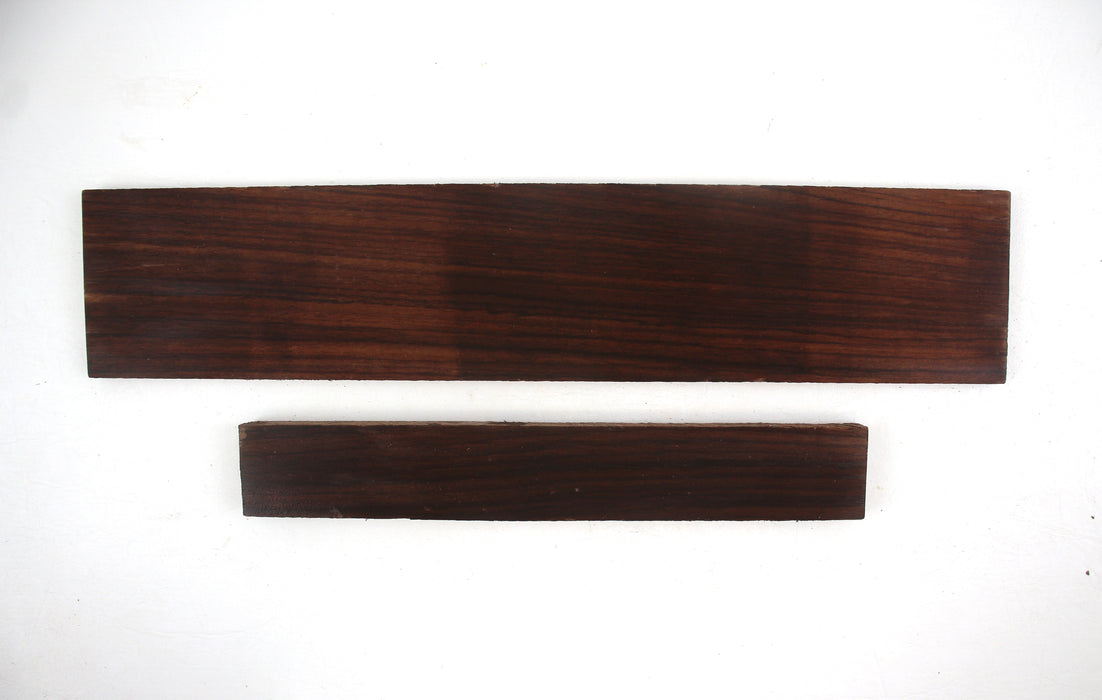 Indian Rosewood Ukulele Fingerboard and Bridge Blank Set - Stock #41001