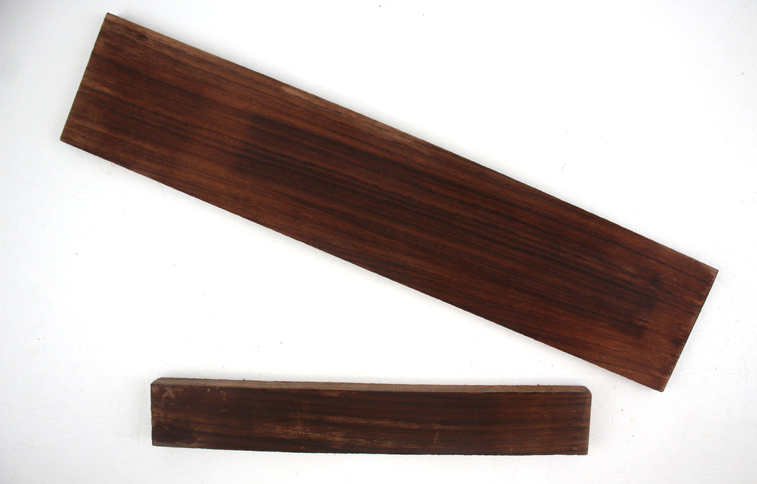 Indian Rosewood Ukulele Fingerboard and Bridge Blank Set - Stock #41001