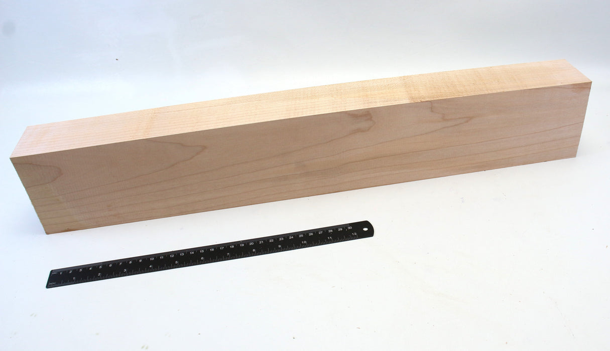Maple Block, Figured 23.8" x 3.9" x 2.4" - Stock #42403