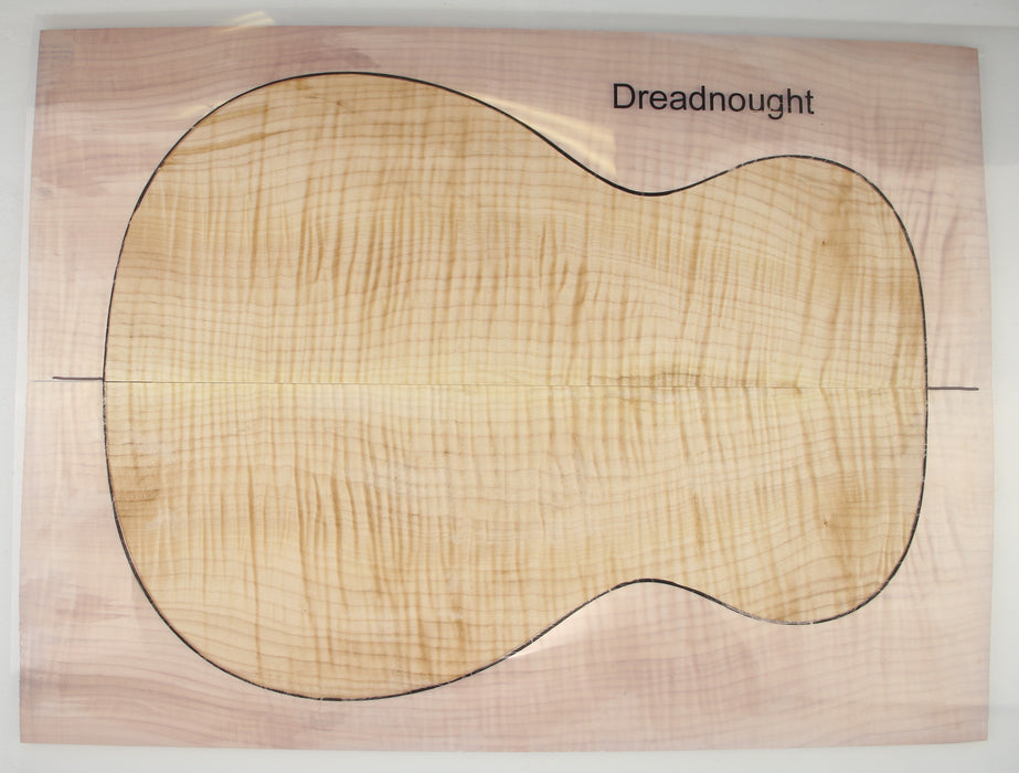 Maple Flame Back & Side Set, Dreadnought, Figured - Stock #41023