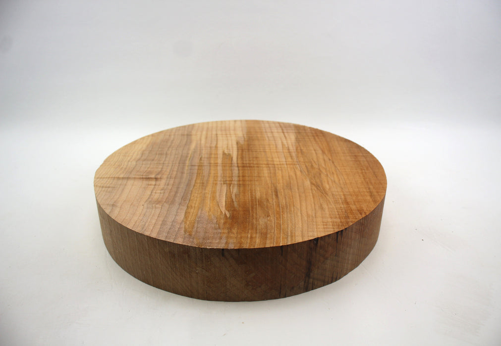 Maple Flame Round, 3A Figured, 13.7" x 2.3" Thick  - Stock #41055