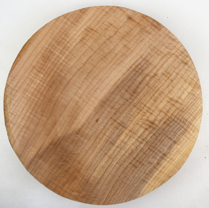 Maple Flame Round, 3A Figured, 13.7" x 2.3" Thick  - Stock #41055