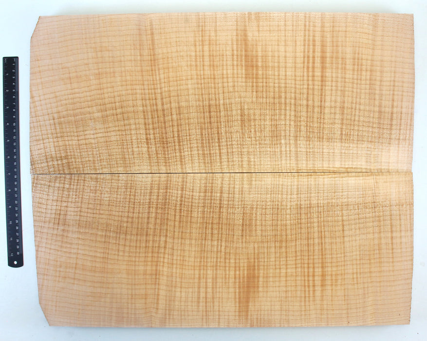 Maple Flame Archtop Guitar Back & Side Set, 3A Highly Figured, 3cm (1.1") Thick - Stock #42444