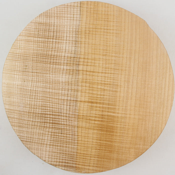 Maple Flame Round, 3A+ Highly Figured, 11.8" x 2.4" Thick  - Stock #41137