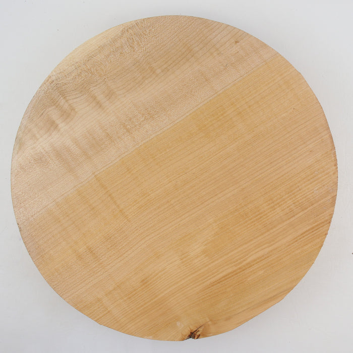 Maple Flame Round, Figured, 14.7" x 2.2" Thick  - Stock #41136