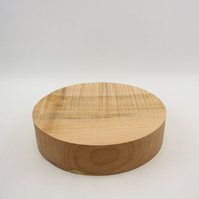 Maple Flame Round, Highly Figured, 9.8" x 2.3" Thick  - Stock #41147