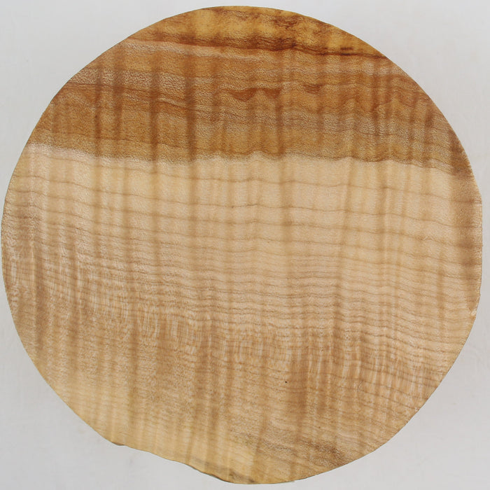 Maple Flame Round, Very Highly Figured, 5.9" x 2.5" Thick  - Stock #41140