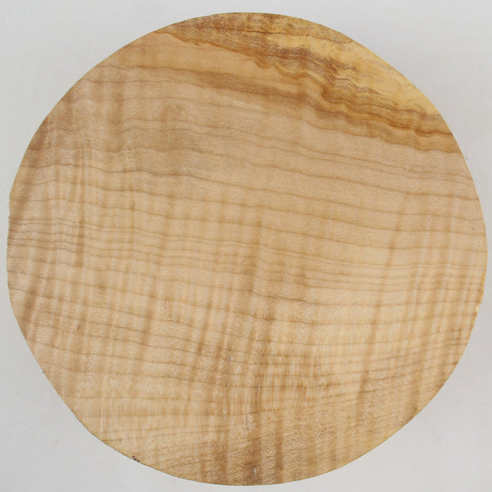 Maple Flame Round, Very Highly Figured, 5.9" x 2.5" Thick  - Stock #41140