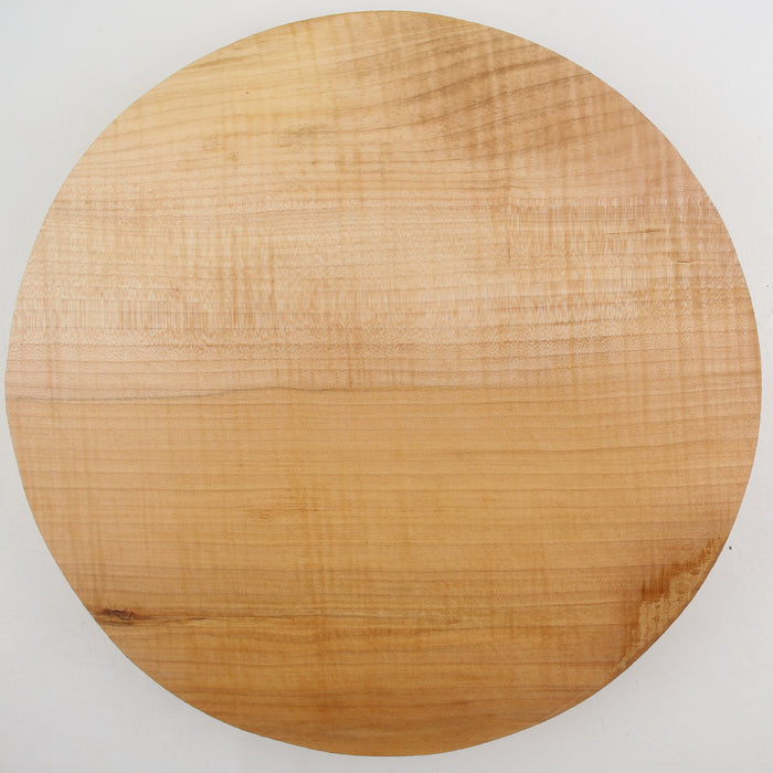 Maple Flame Round, Highly Figured, 13.7" x 2.1" Thick  - Stock #41187