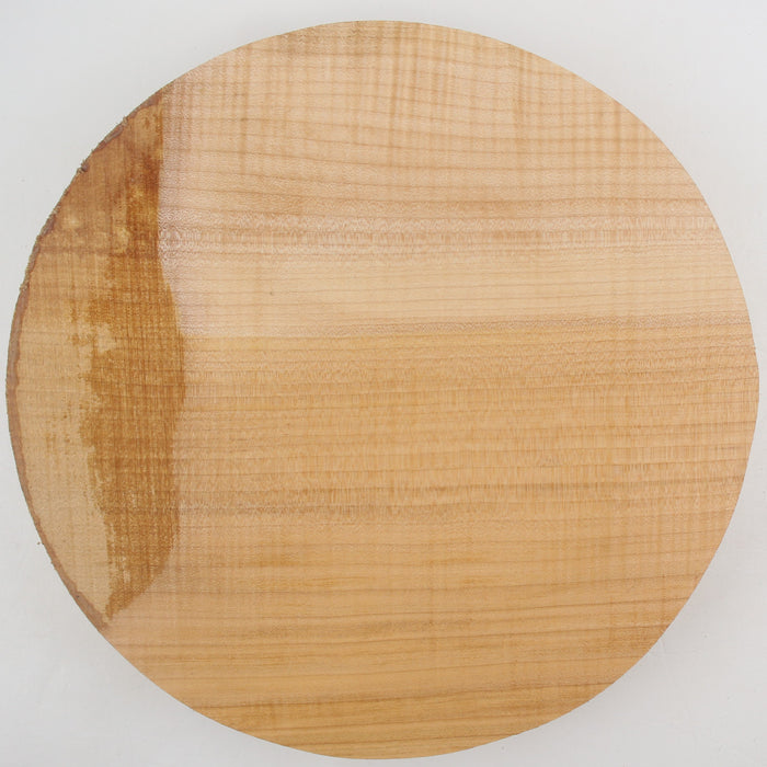 Maple Flame Round, Highly Figured, 13.7" x 2.1" Thick  - Stock #41187