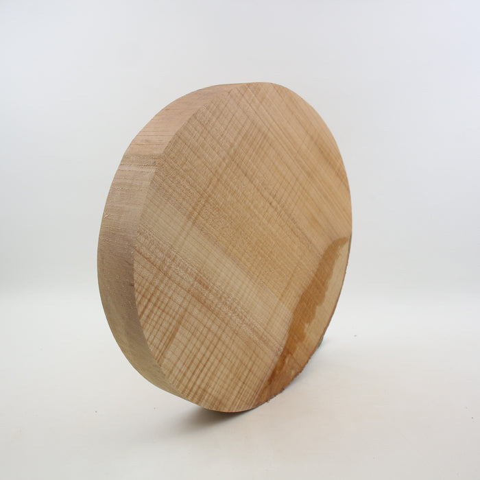 Maple Flame Round, Highly Figured, 13.7" x 2.1" Thick  - Stock #41187