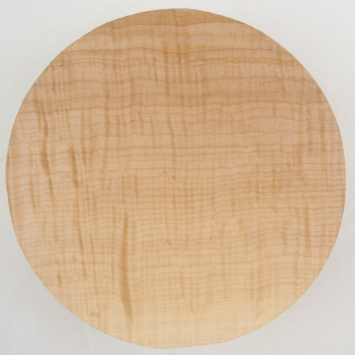 Maple Flame Round, Very Highly Figured, 7.9" x 2.1" Thick  - Stock #41232