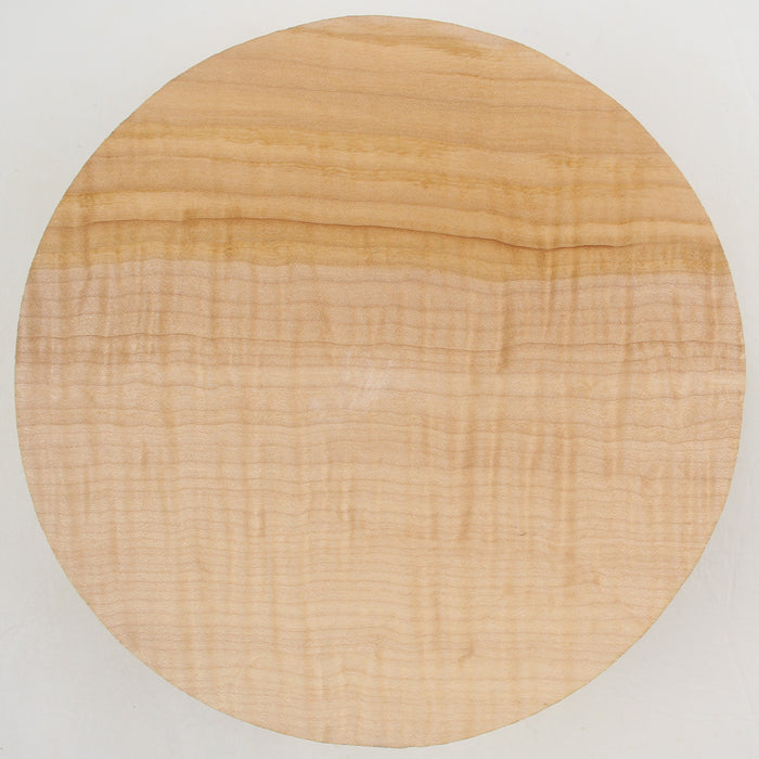 Maple Flame Round, Very Highly Figured, 7.9" x 2.1" Thick  - Stock #41232