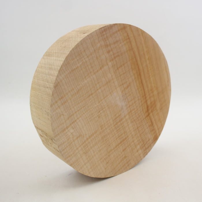 Maple Flame Round, Very Highly Figured, 7.9" x 2.1" Thick  - Stock #41232