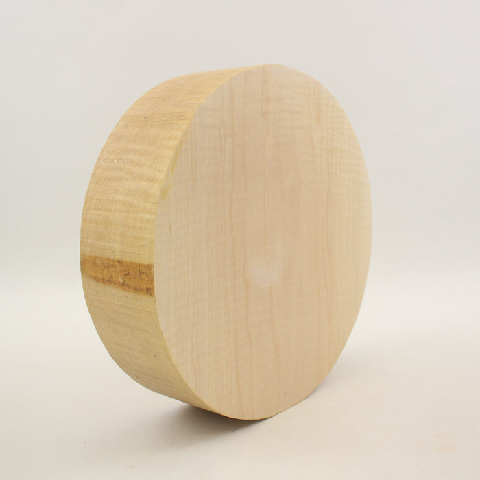 Maple Flame Round, Figured, 8.9" x 2.5" Thick  - Stock #41230