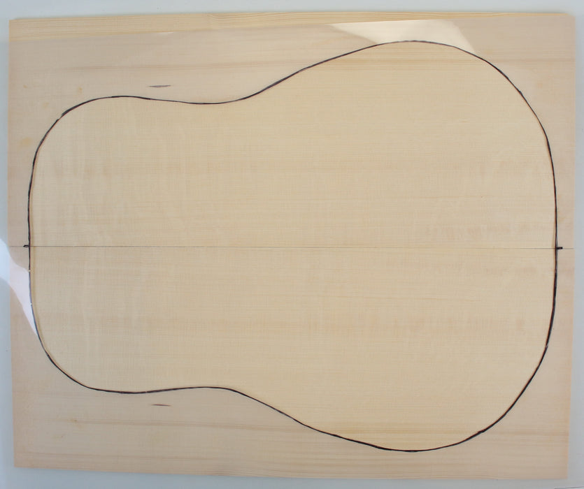 Engelmann Spruce Dreadnought Acoustic Top, Bearclaw, 5.3mm(0.21") Thick - Stock #42586