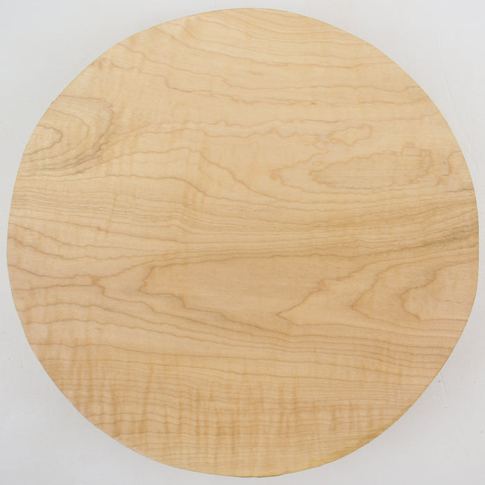 Maple Flame Round, Figured, 11.9" x 2.2" Thick  - Stock #41228