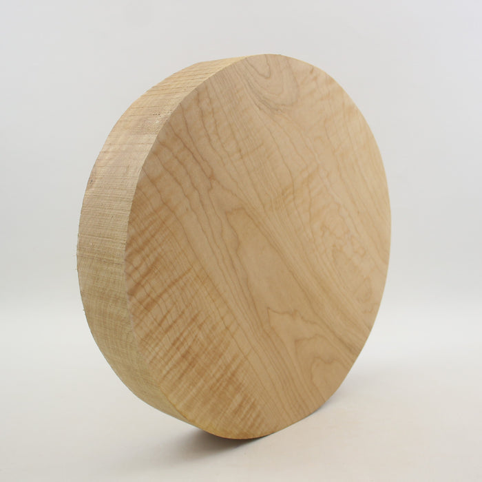 Maple Flame Round, Figured, 11.9" x 2.2" Thick  - Stock #41228