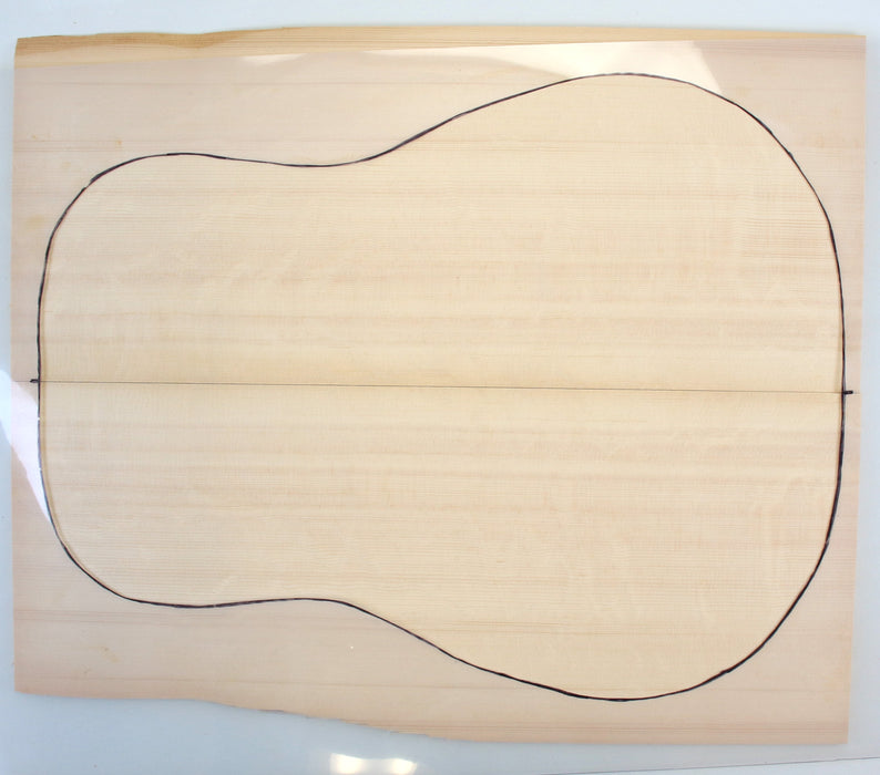 Engelmann Spruce Dreadnought Acoustic Top, Bearclaw, 5.4mm(0.21") Thick - Stock #42585