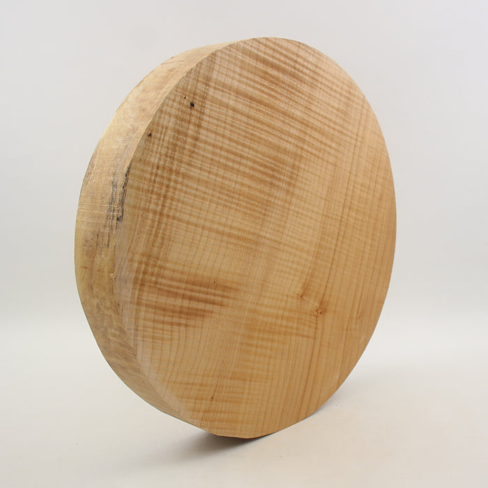 Maple Flame Round, Highly Figured, 13.8" x 2.2" Thick - Stock #41224