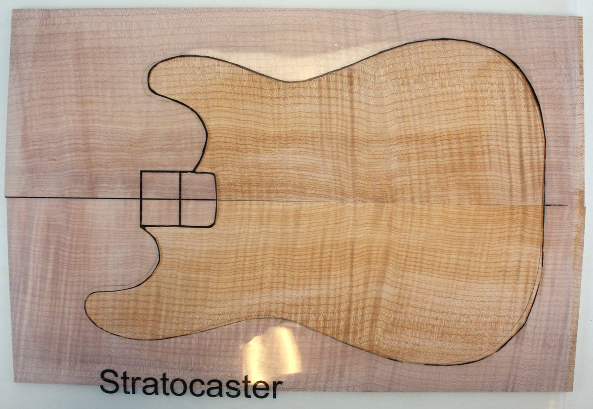 Maple Flame Guitar Set, 3A Highly Figured, 6mm (0.2