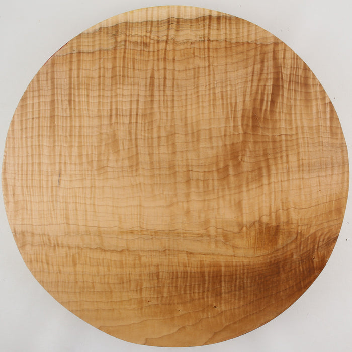 Maple Flame Round, Very Highly Figured, 16.3" x 2.4" Thick - Stock #41296