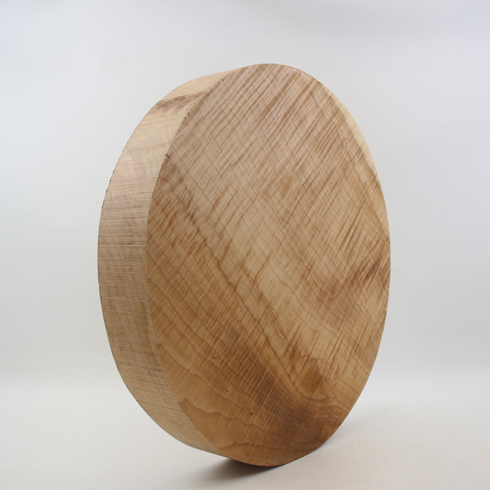 Maple Flame Round, Very Highly Figured, 16.3" x 2.4" Thick - Stock #41296