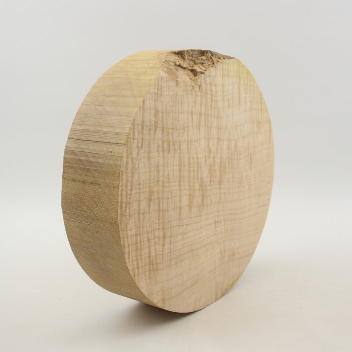 Maple Flame Round, Highly Figured, 9.1" x 2.4" Thick  - Stock #41292