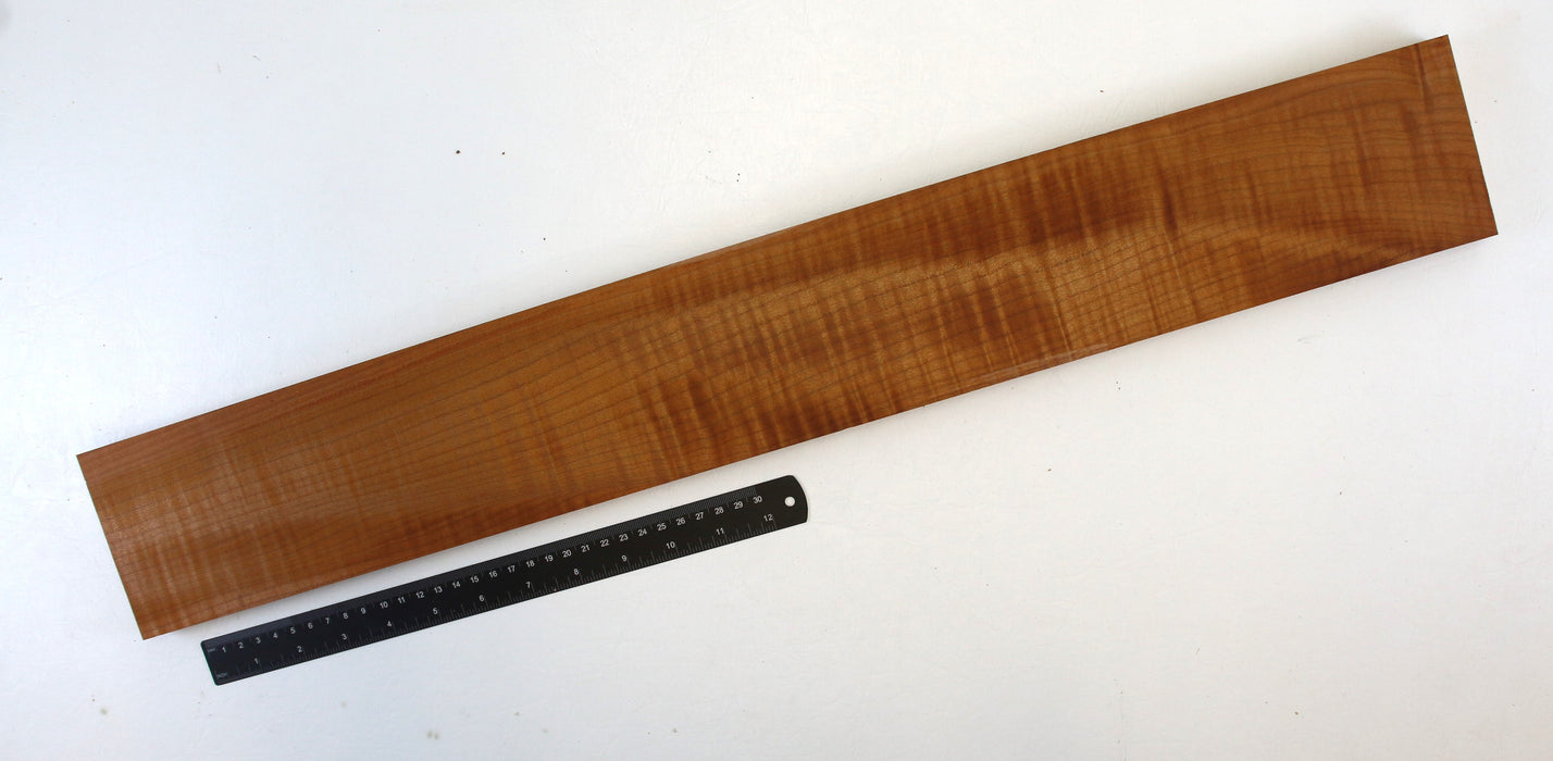 Maple Flame Roasted Neck Blank, 2A+ Highly Figured, 27.7" x 3.9" x .8"Thick - Stock #42665