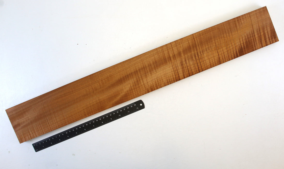 Maple Flame Roasted Neck Blank, 3A Highly Figured, 28.9" x 3.9" x .8" Thick - Stock #42664