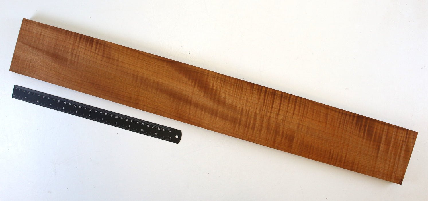 Maple Flame Roasted Neck Blank, 3A Highly Figured, 28.9" x 3.9" x .8" Thick - Stock #42664