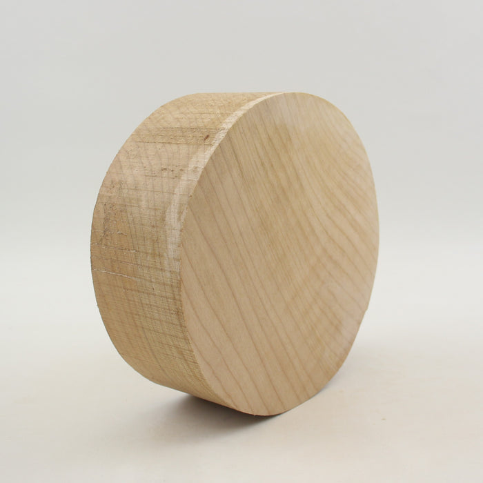 Maple Flame Round, Figured, 6.9" x 2.5" Thick  - Stock #41291