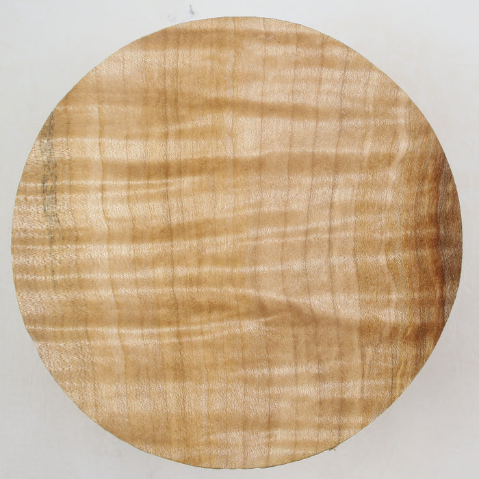 Maple Flame Round, Very Highly Figured, 5.9" x 2.4" Thick  - Stock #41289