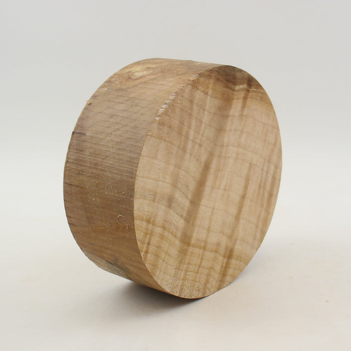 Maple Flame Round, Very Highly Figured, 5.9" x 2.4" Thick  - Stock #41289