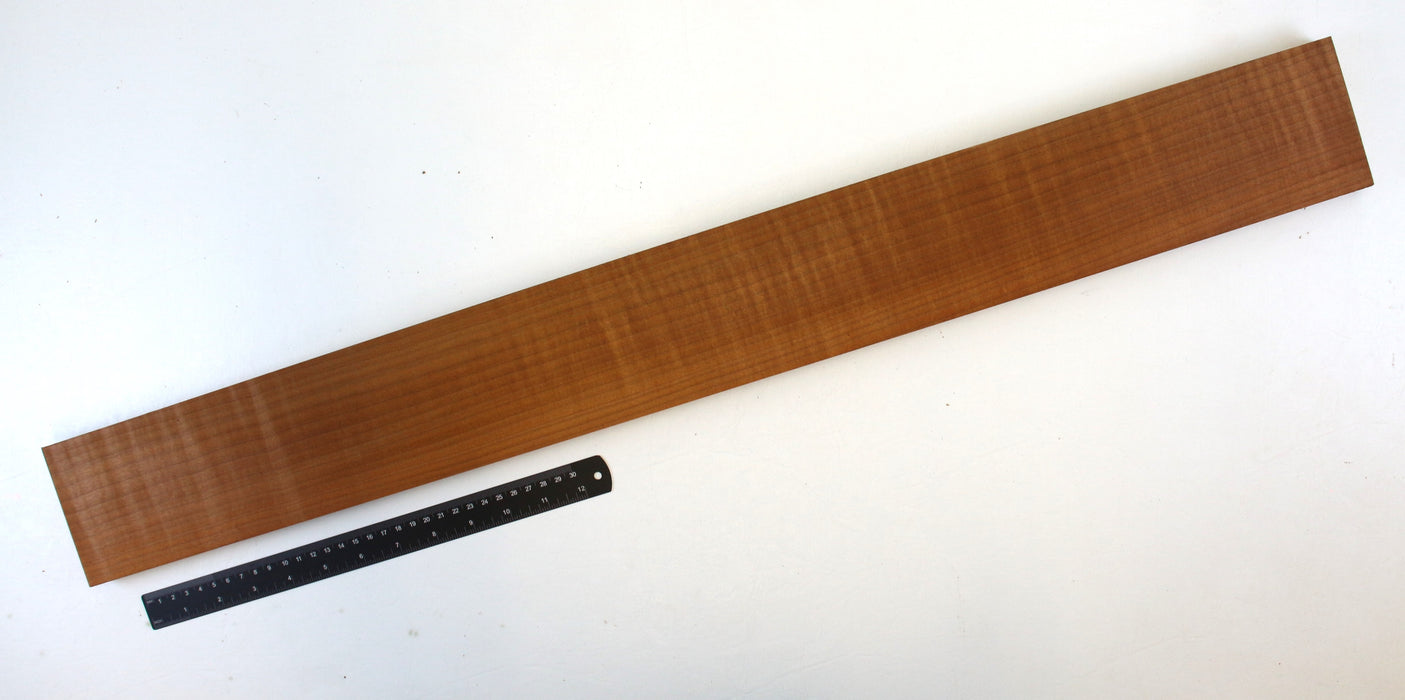 Maple Flame Roasted Neck Blank, 3A Highly Figured, 34.1" x 3.8" x .8" Thick - Stock #42660