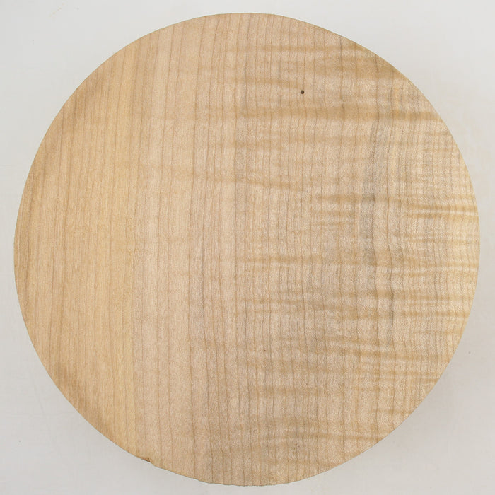 Maple Flame Round, 2A Figured, 7.9" x 2.3" Thick - Stock #41287