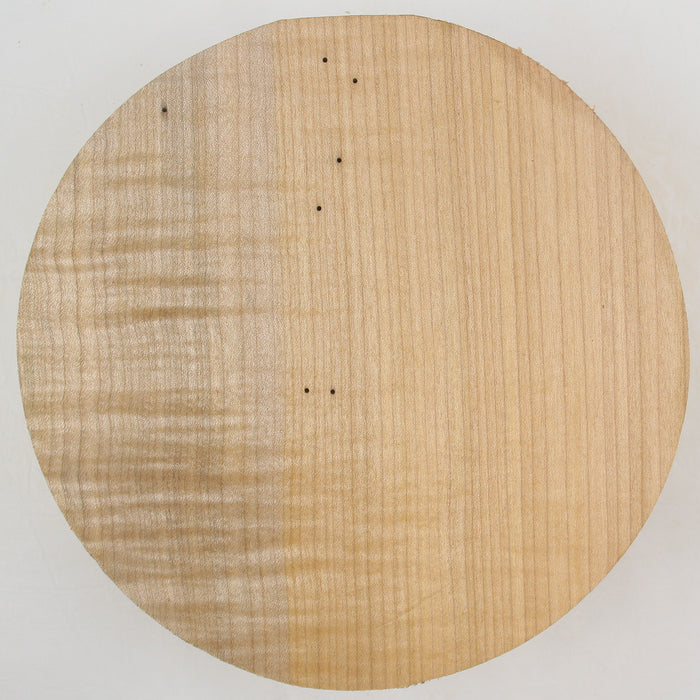 Maple Flame Round, 2A Figured, 7.9" x 2.3" Thick - Stock #41287